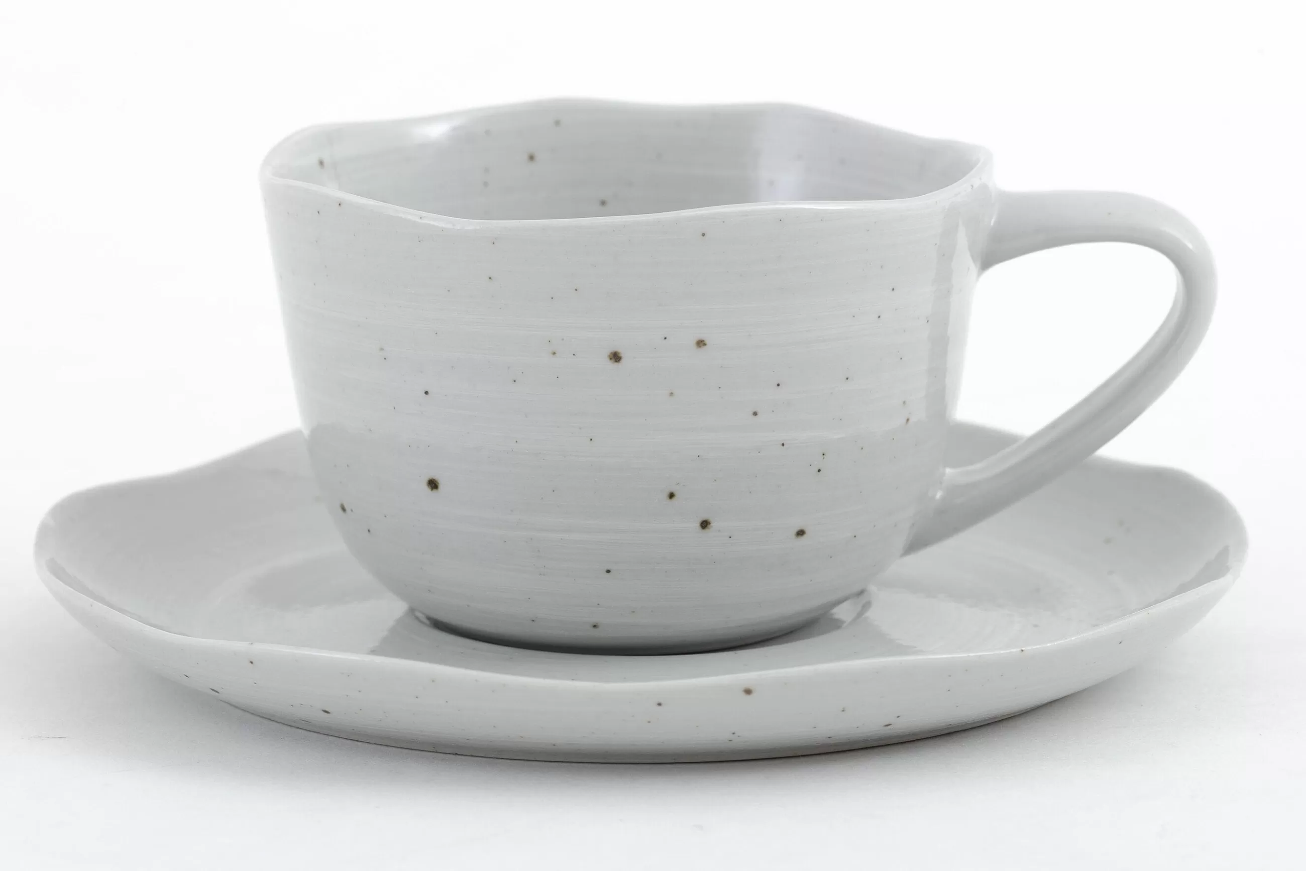 Alanah, Cup And Saucer, Ceramic, Grey, 150Ml^Flamant Clearance