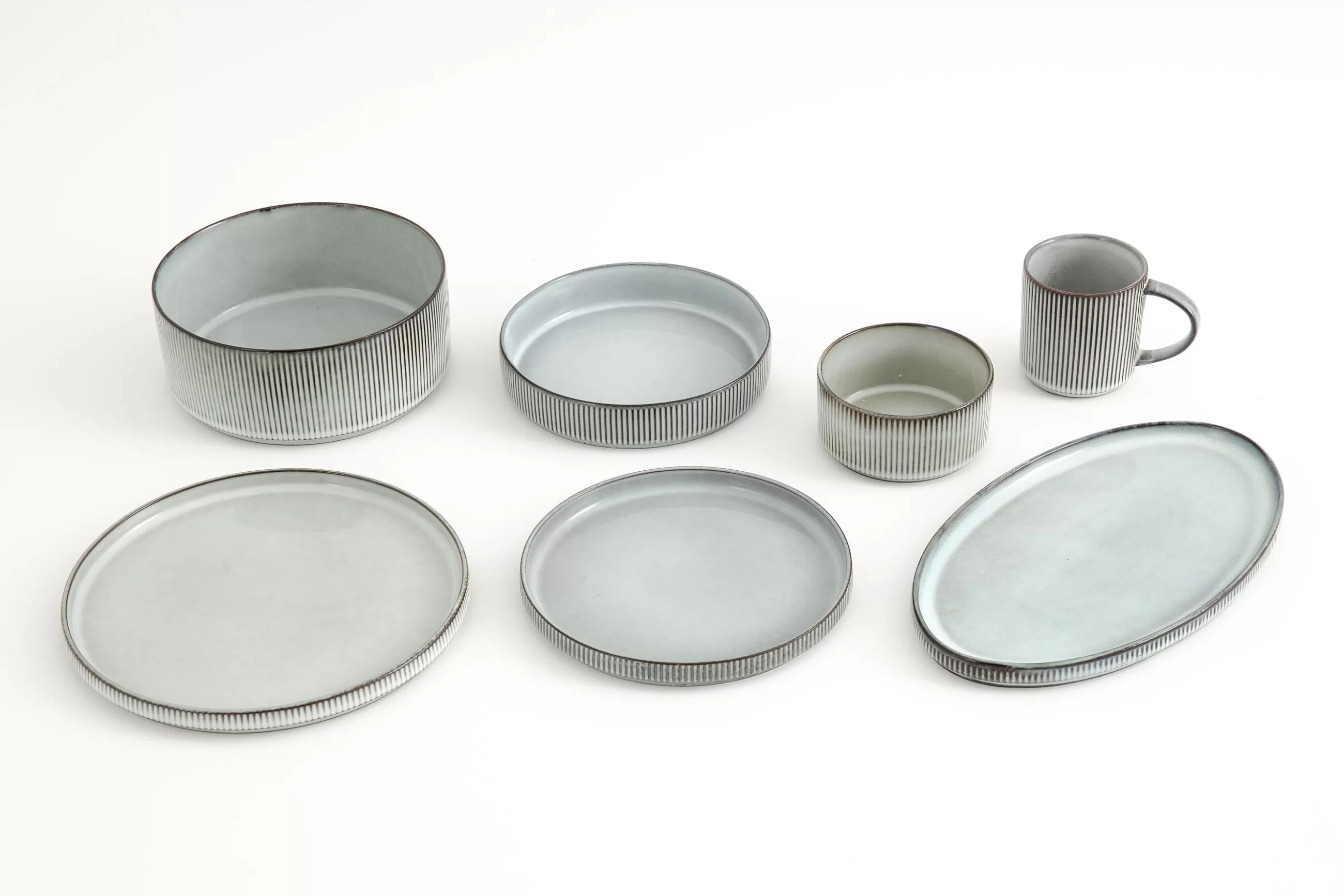 Architecto, Pasta Plate, Ceramic, Grey^Flamant Cheap