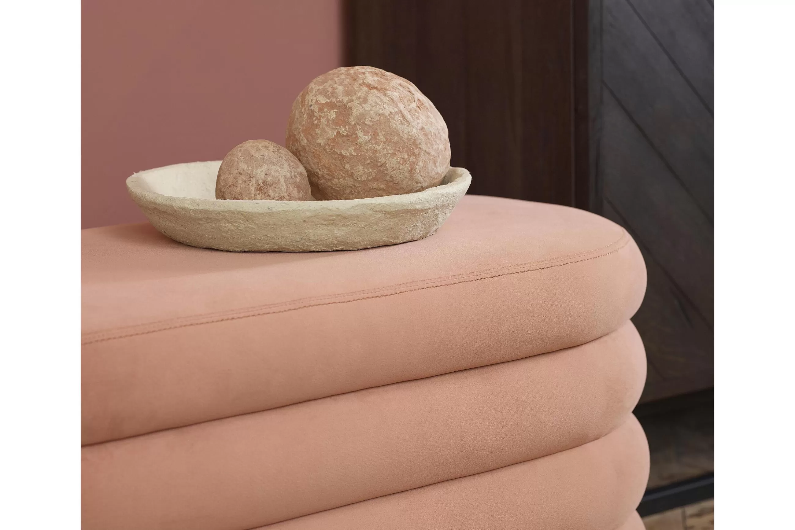 Beatrice, Pouf, Oval, Pink^Flamant Online