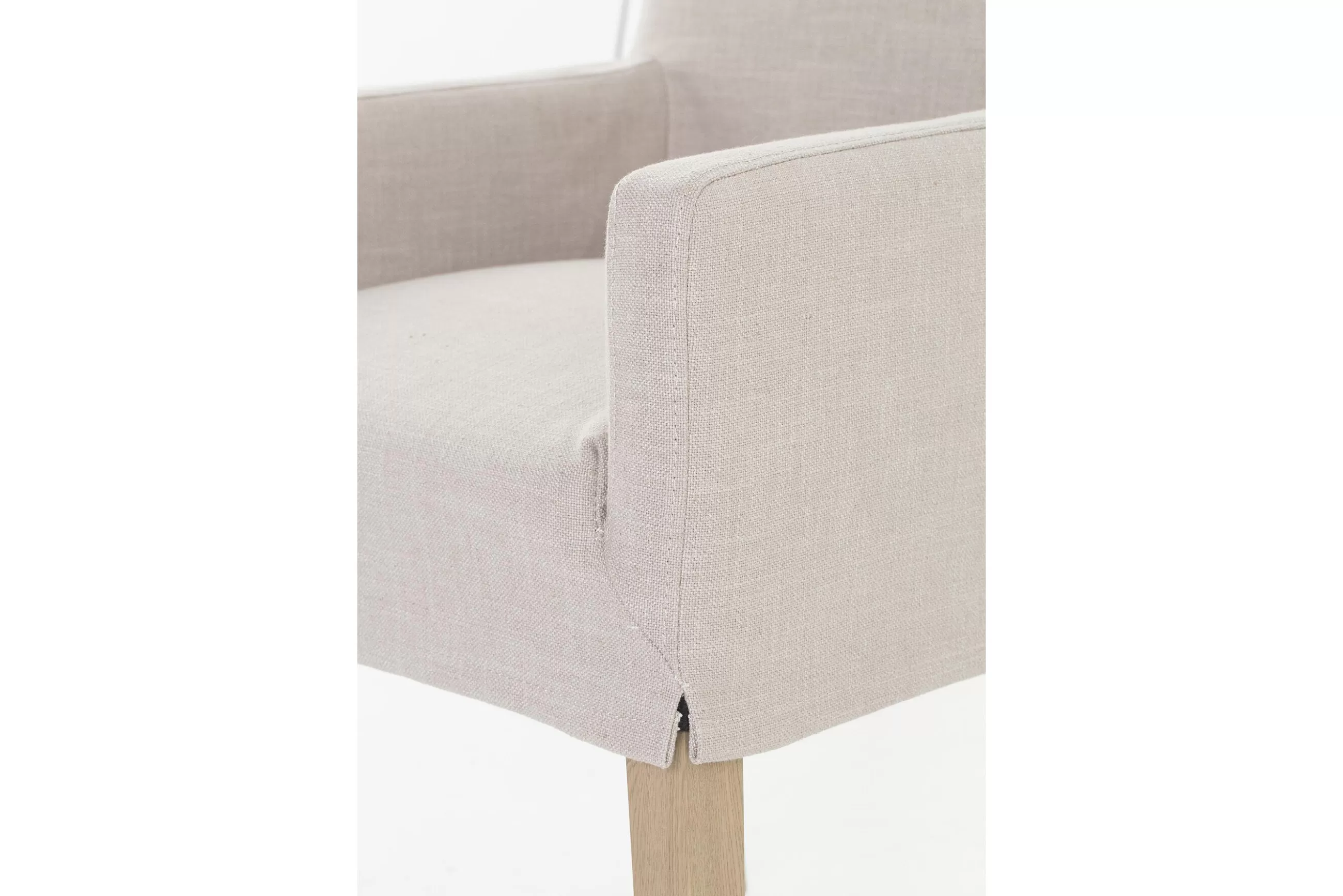 Billy, Armchair, Birch, Off-White Linen^Flamant Best