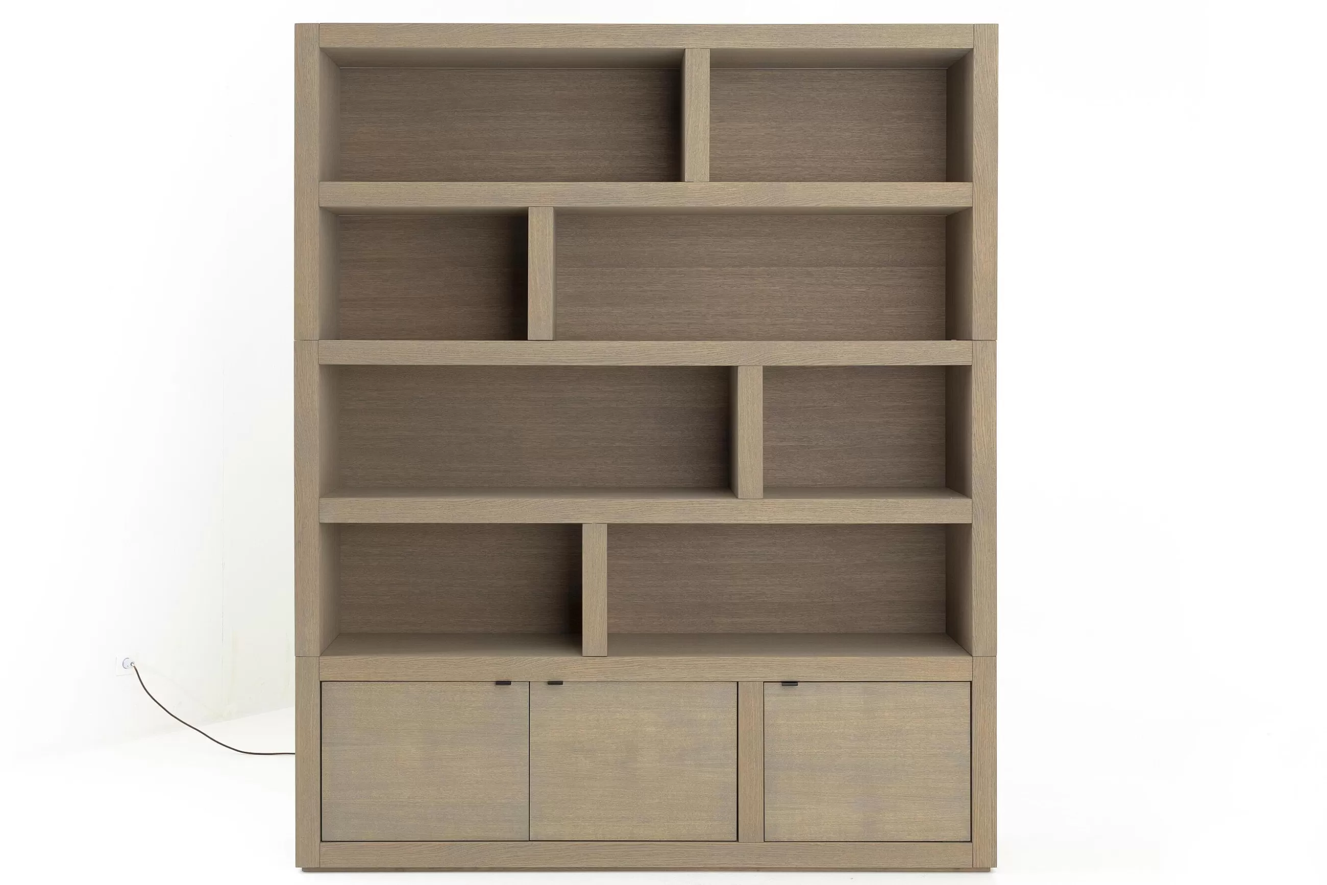 Bjorn, Bookcase, Weathered Oak, With Dimmable Led Lights^Flamant Best