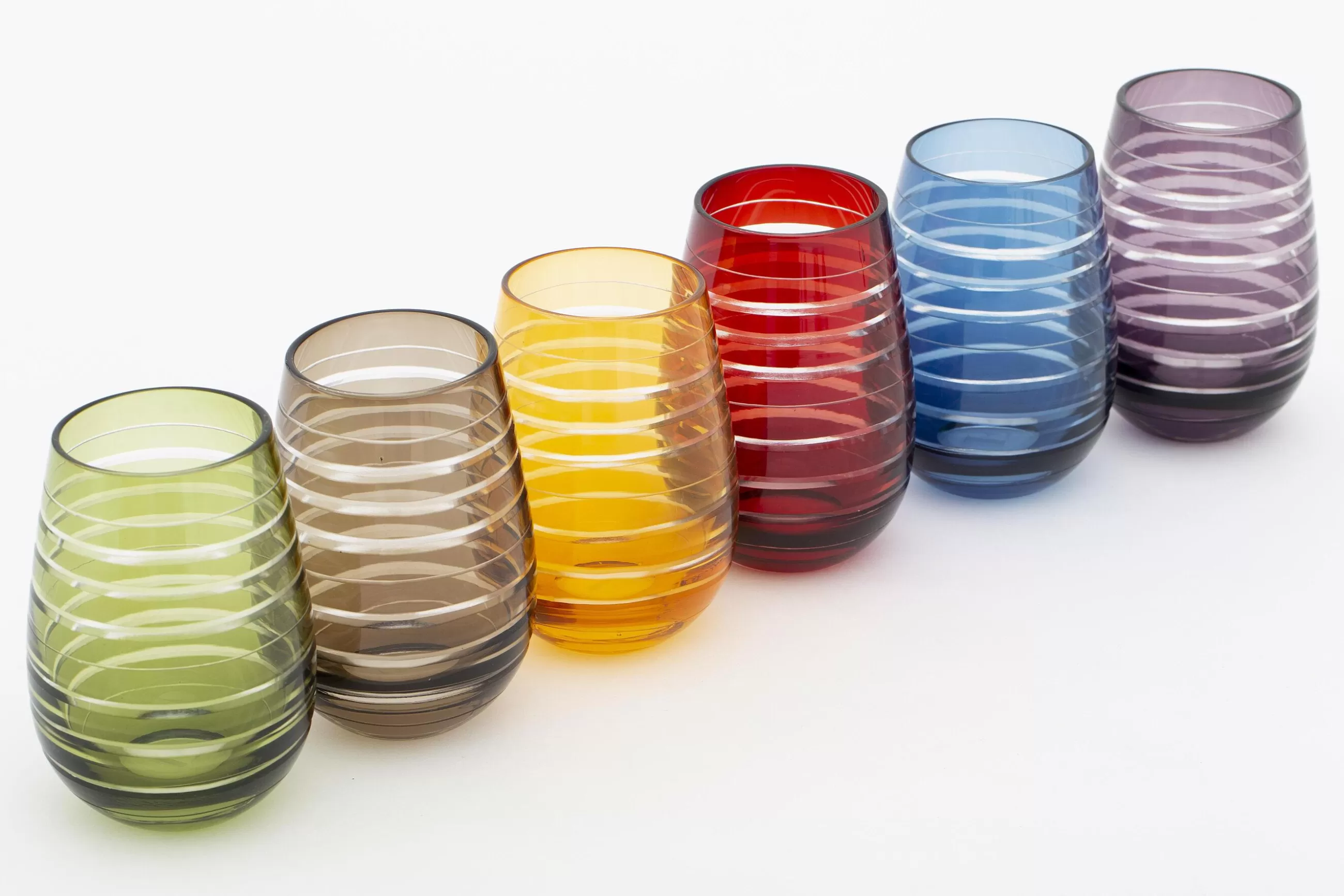 Brahms, Glass, Different Colours, Set Of 6^Flamant Shop