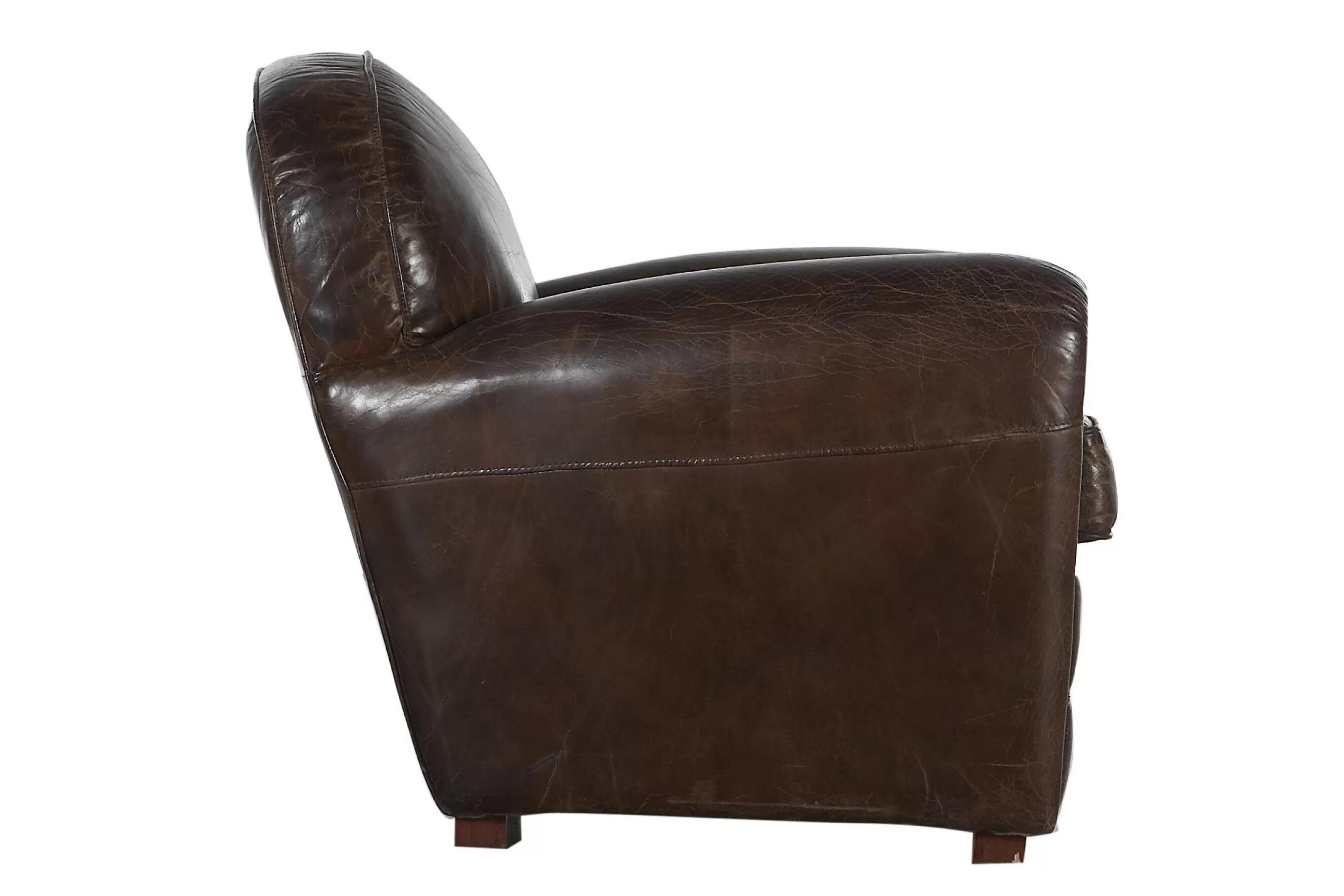 Burnham, Club Armchair, Dark Brown, Leather^Flamant Best Sale