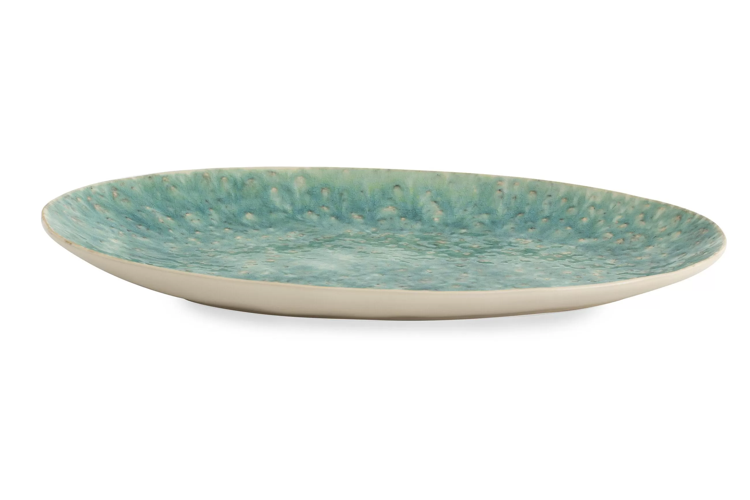 Cresta, Serving Plate, Ceramic, Turquoise, Oval^Flamant Hot