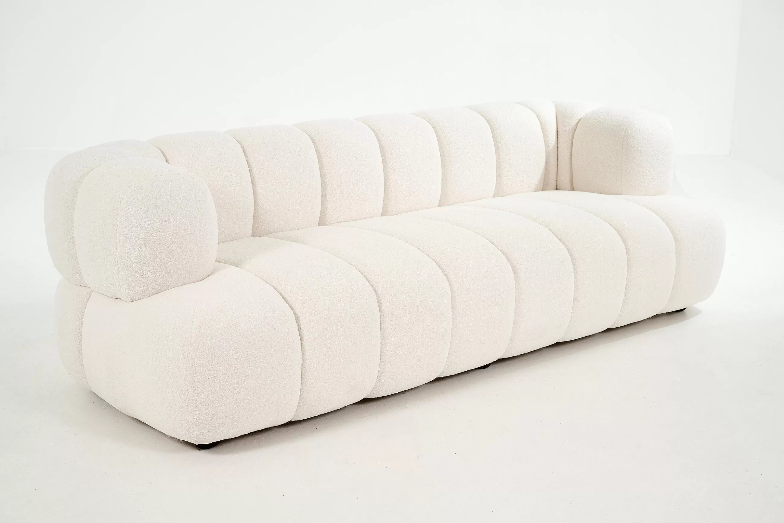 Dallas, Sofa, White, Boucle, 3 Seater^Flamant Shop