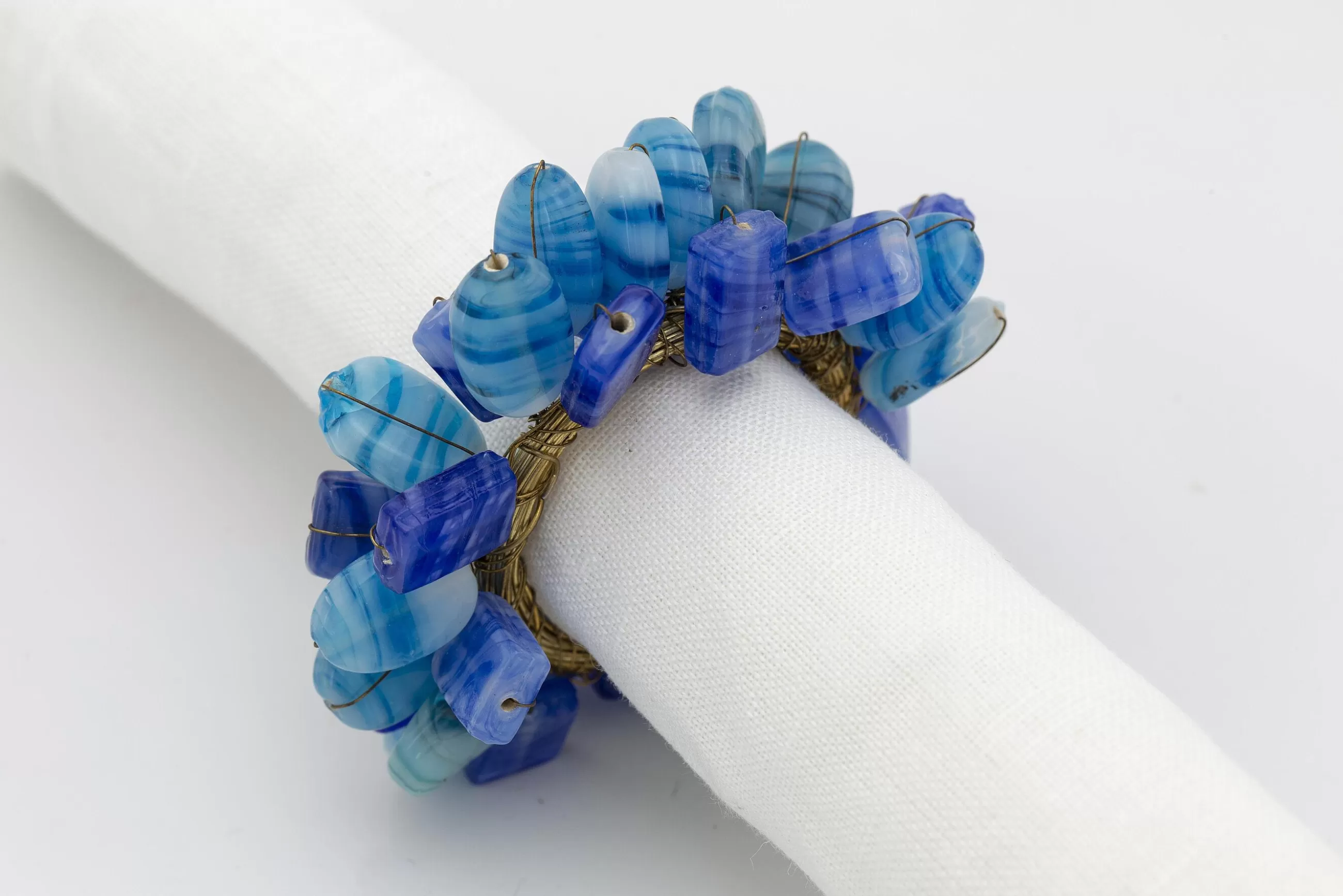 Ezana, Napkin Ring, Beads^Flamant Store