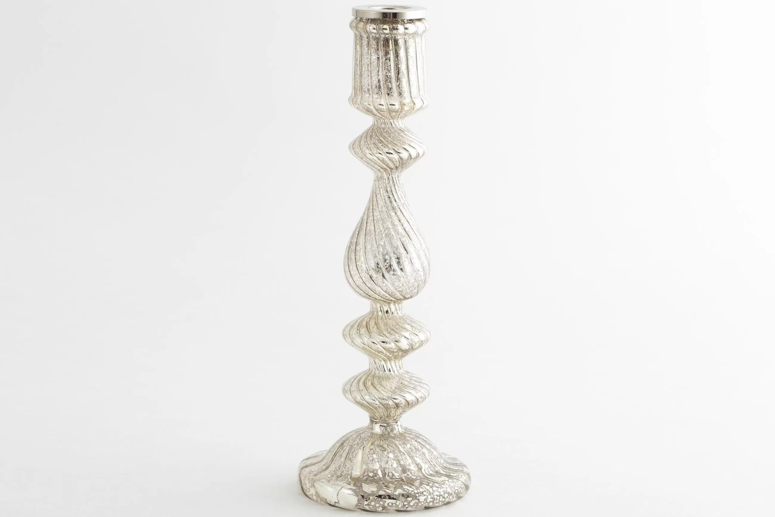 Gideon, Candlestick, Mercury Glass, L^Flamant Best Sale