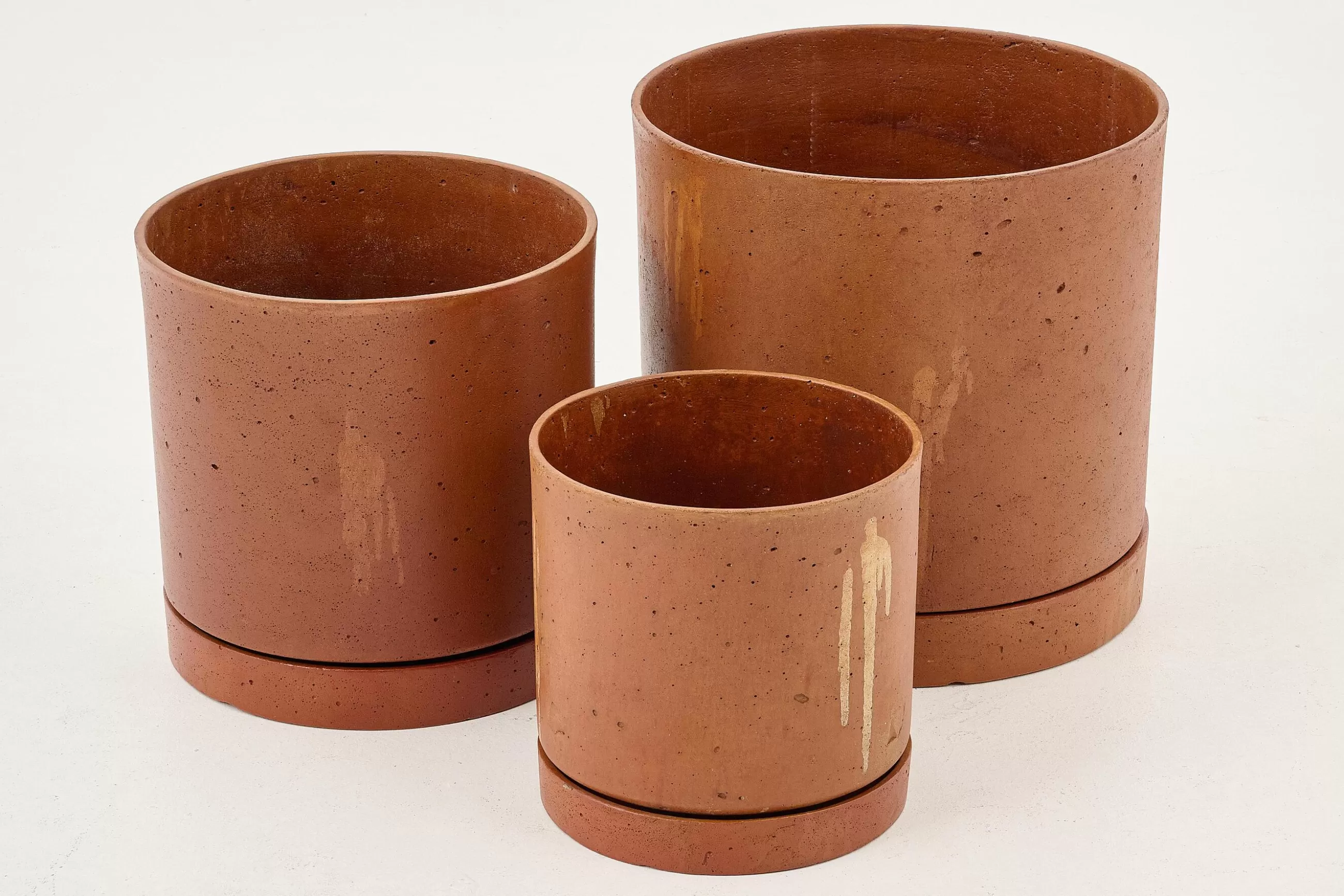 Gregg, Planter, Rust, With Saucer, L^Flamant Best