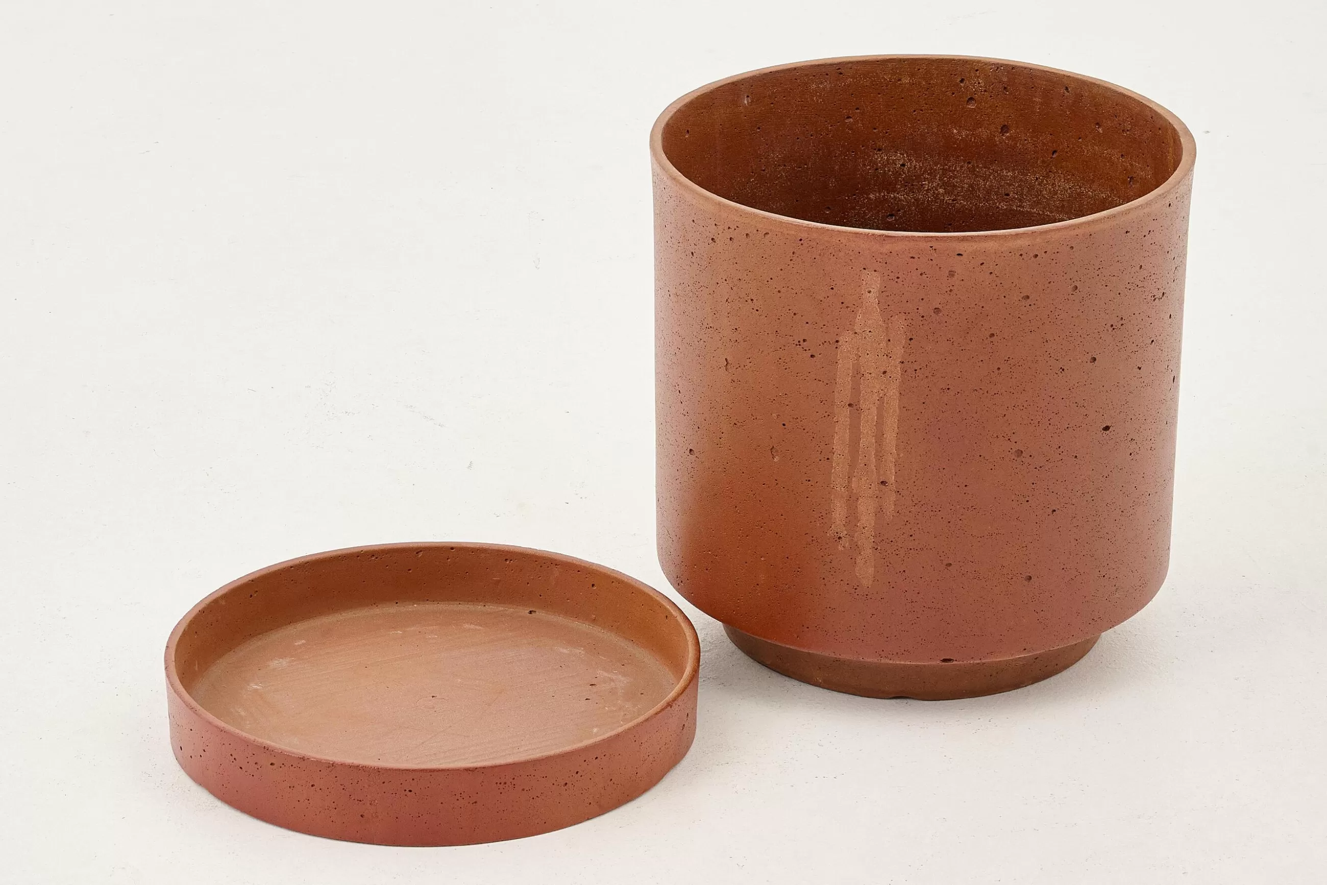 Gregg, Planter, Rust, With Saucer, M^Flamant Cheap