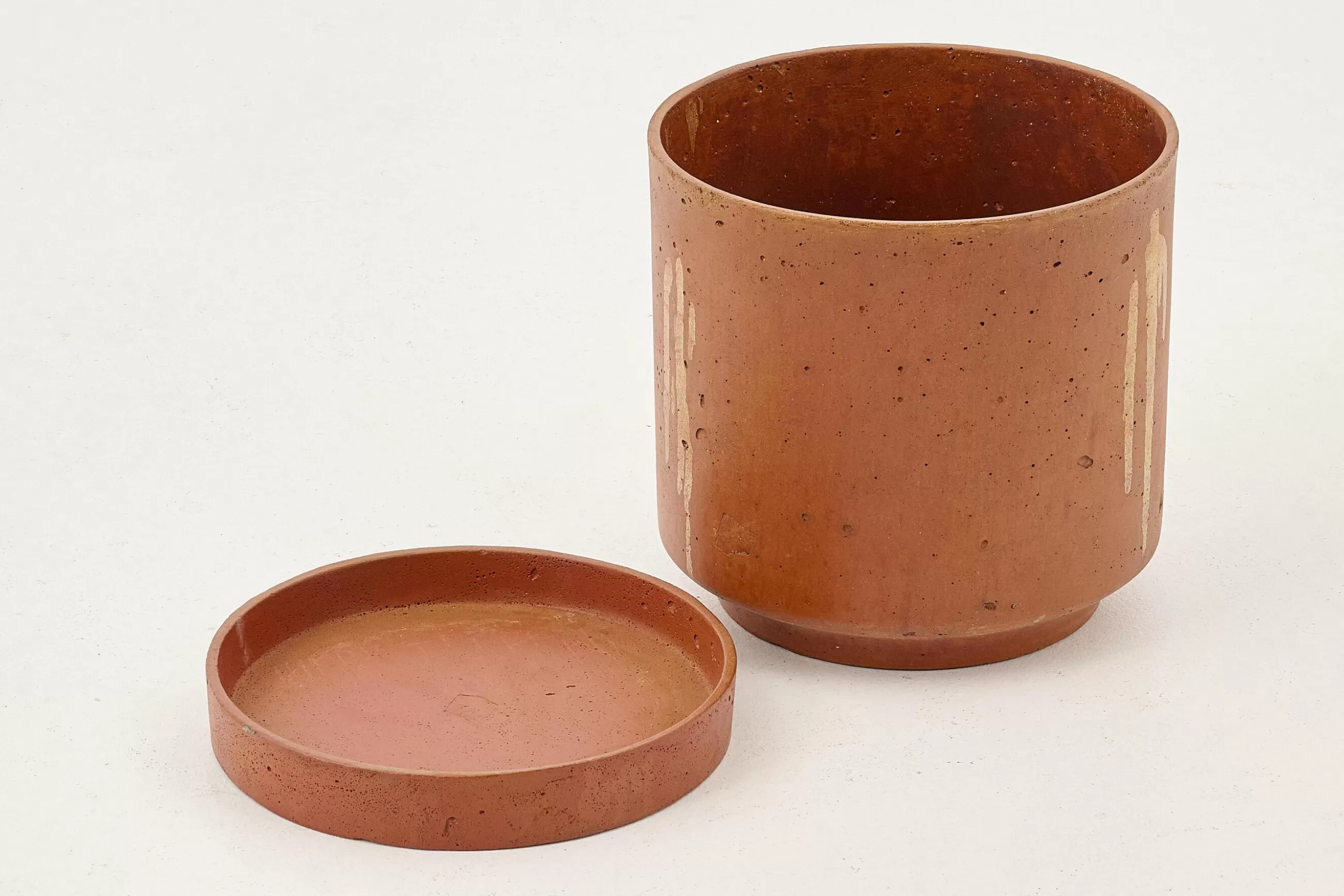 Gregg, Planter, Rust, With Saucer, S^Flamant Cheap