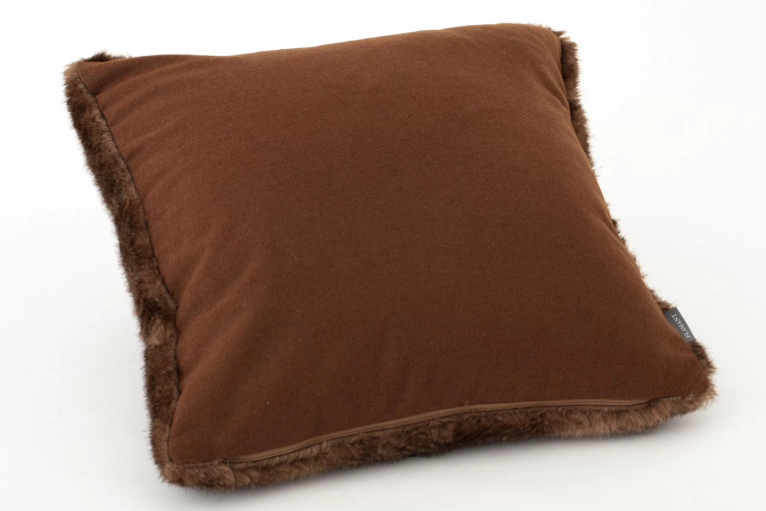 Hirom, Cushion, Faux Fur^Flamant New