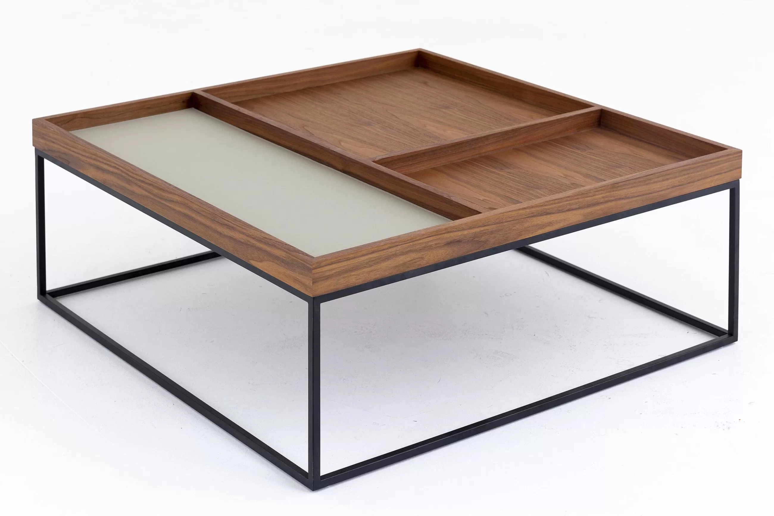 Jalon, Coffee Table, Square, Wood And Metal^Flamant Fashion