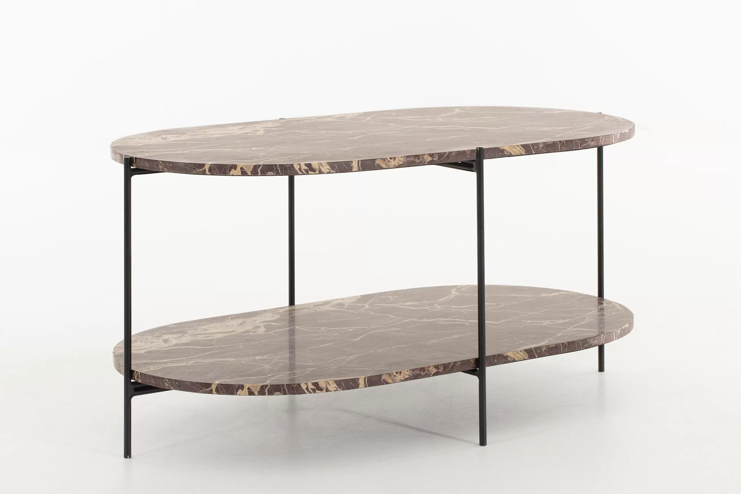 Karina, Coffee Table, Marble And Metal, Red^Flamant Flash Sale