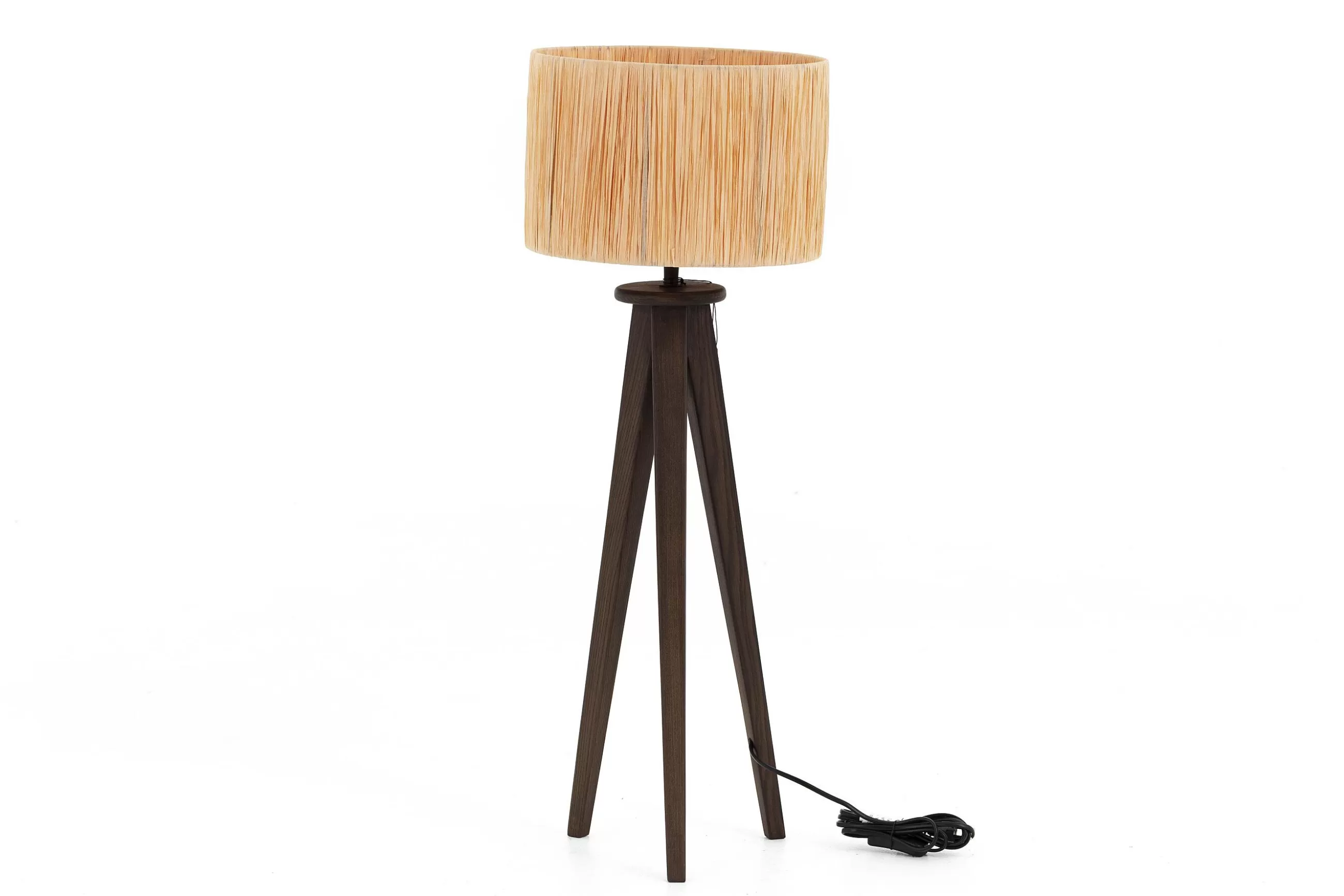 Maeve, Table Lamp With Shade, Wood And Raffia^Flamant Cheap