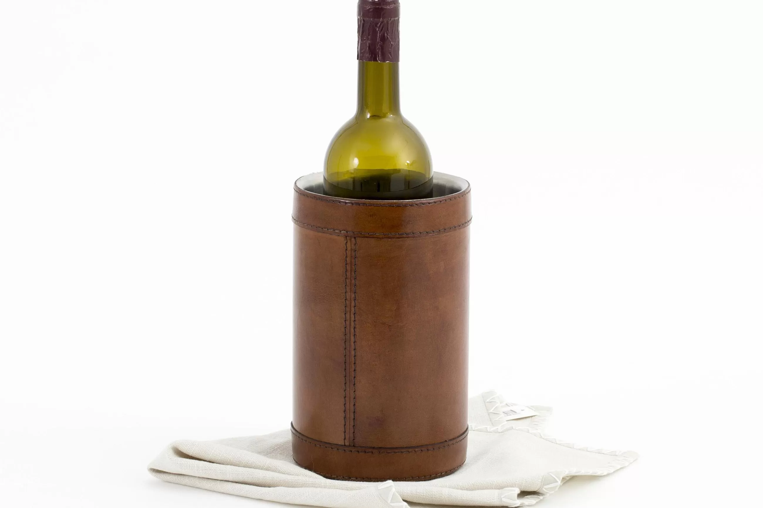 Manhattan, Bottle Holder, Brown Leather^Flamant Fashion