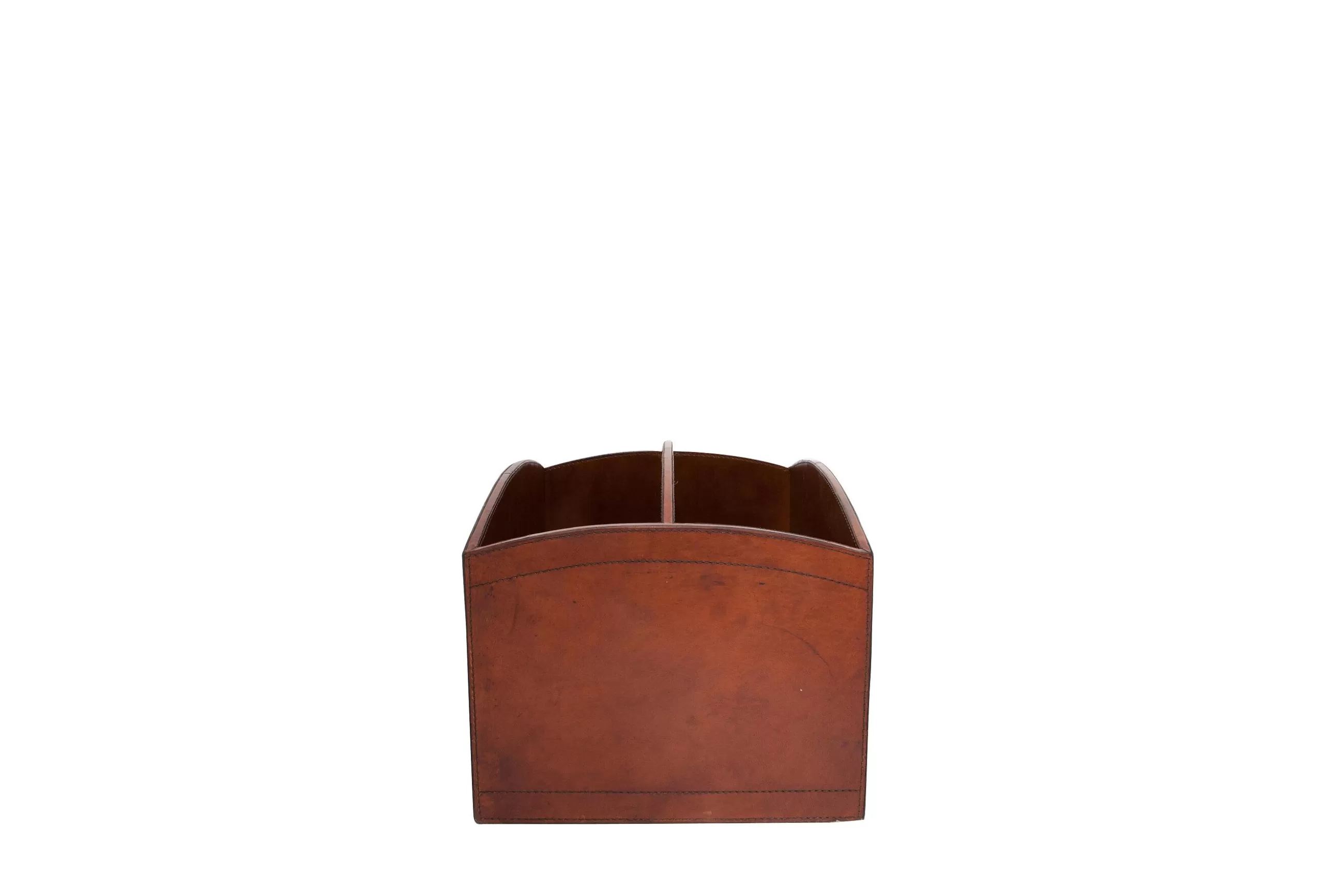 Manhattan, Magazine Holder, Brown Leather^Flamant Best