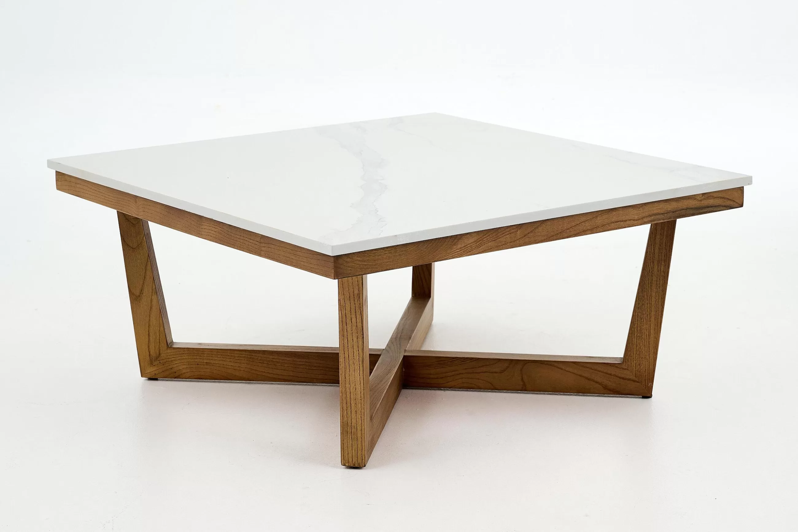 Marnix, Coffee Table, Oak And Stone, 90X90^Flamant Clearance