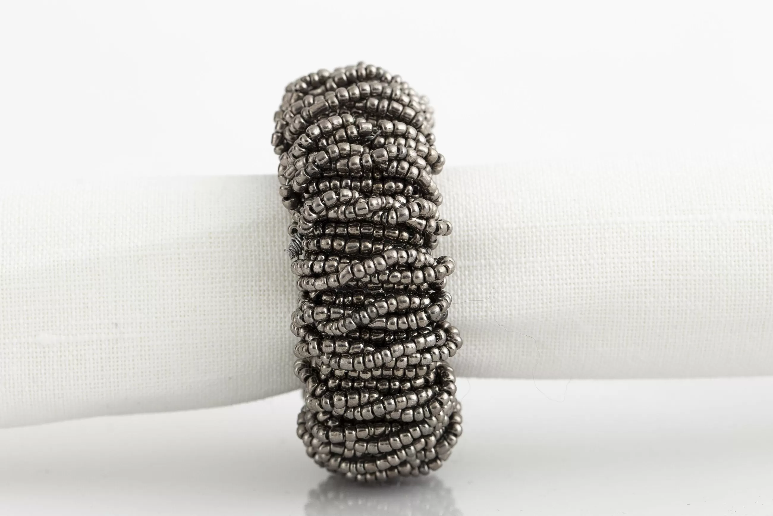 Meina, Napkin Ring, Beads, Grey^Flamant Best Sale