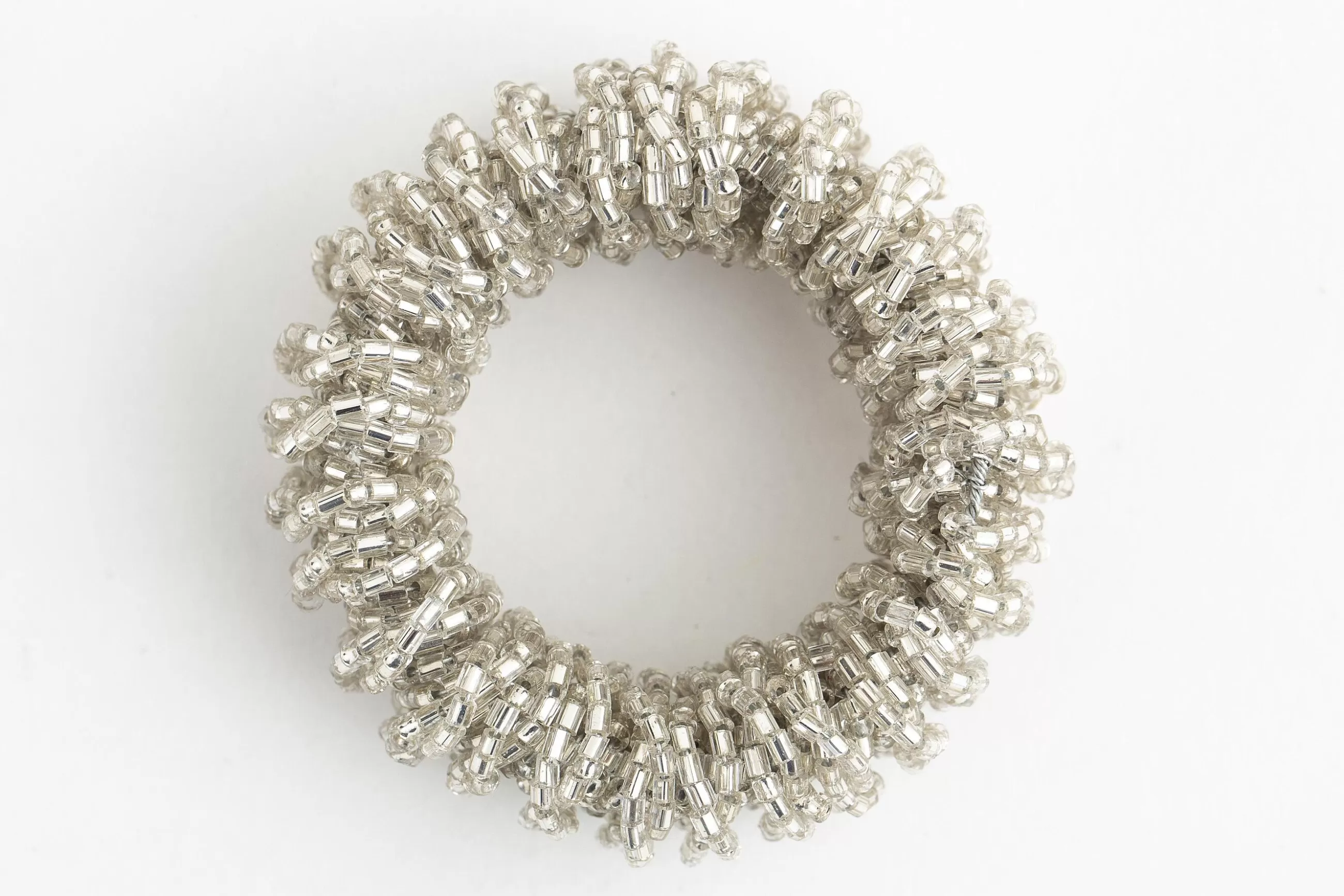 Meina, Napkin Ring, Beads, Silver^Flamant Hot