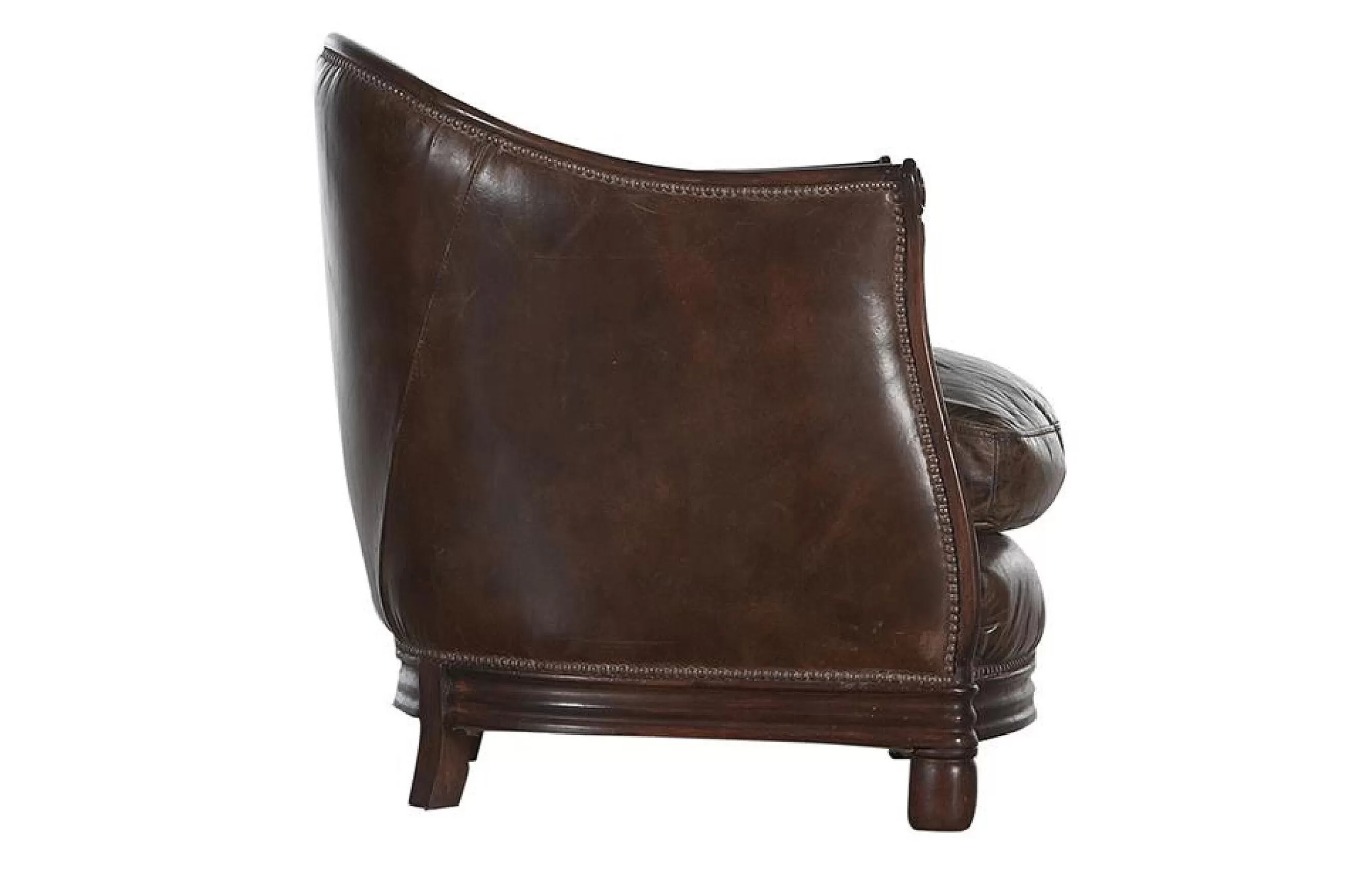 Melbury, Club Armchair, Dark Brown, Leather^Flamant New