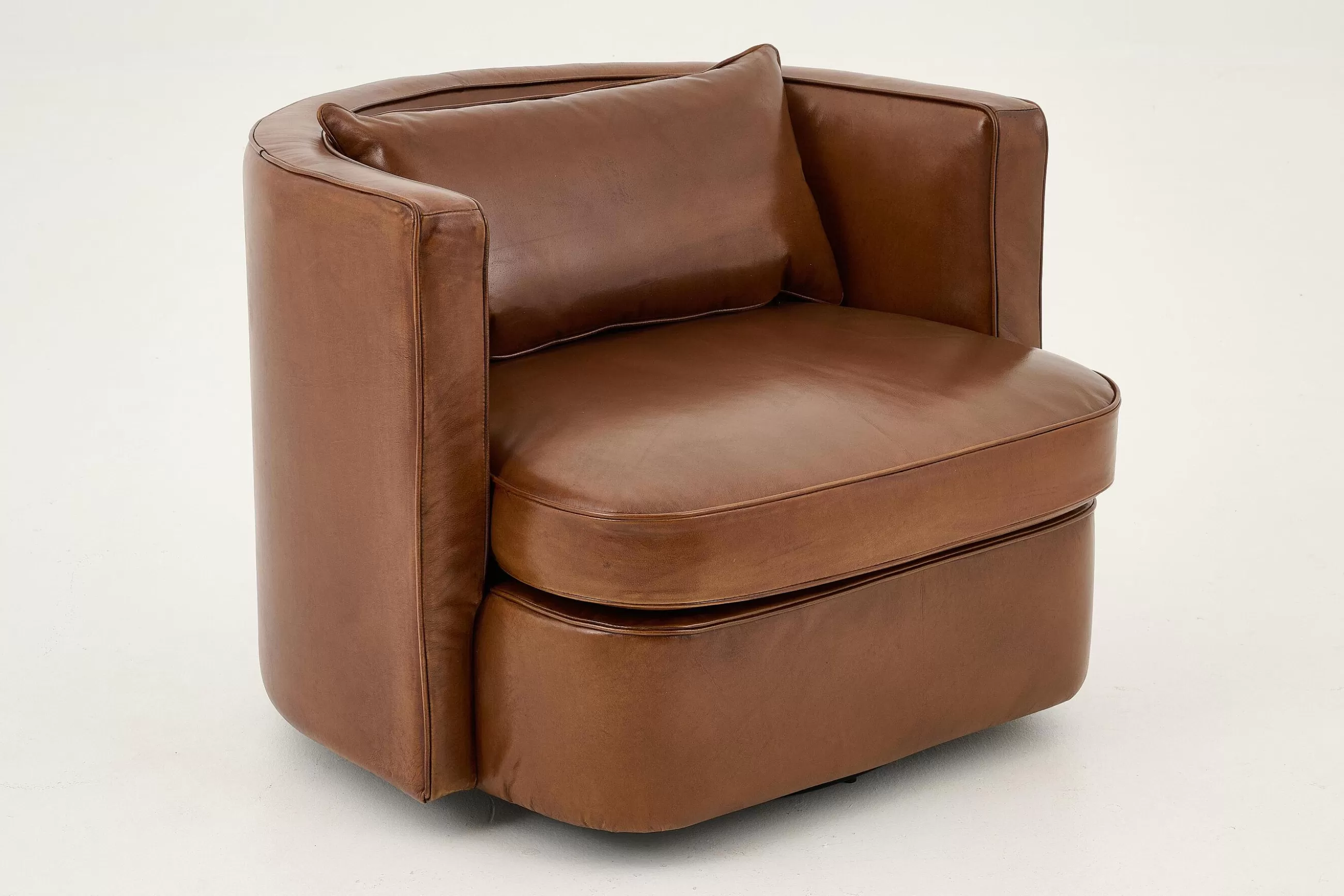 Nelia, Armchair, Leather Cognoac, Rotatable^Flamant Outlet