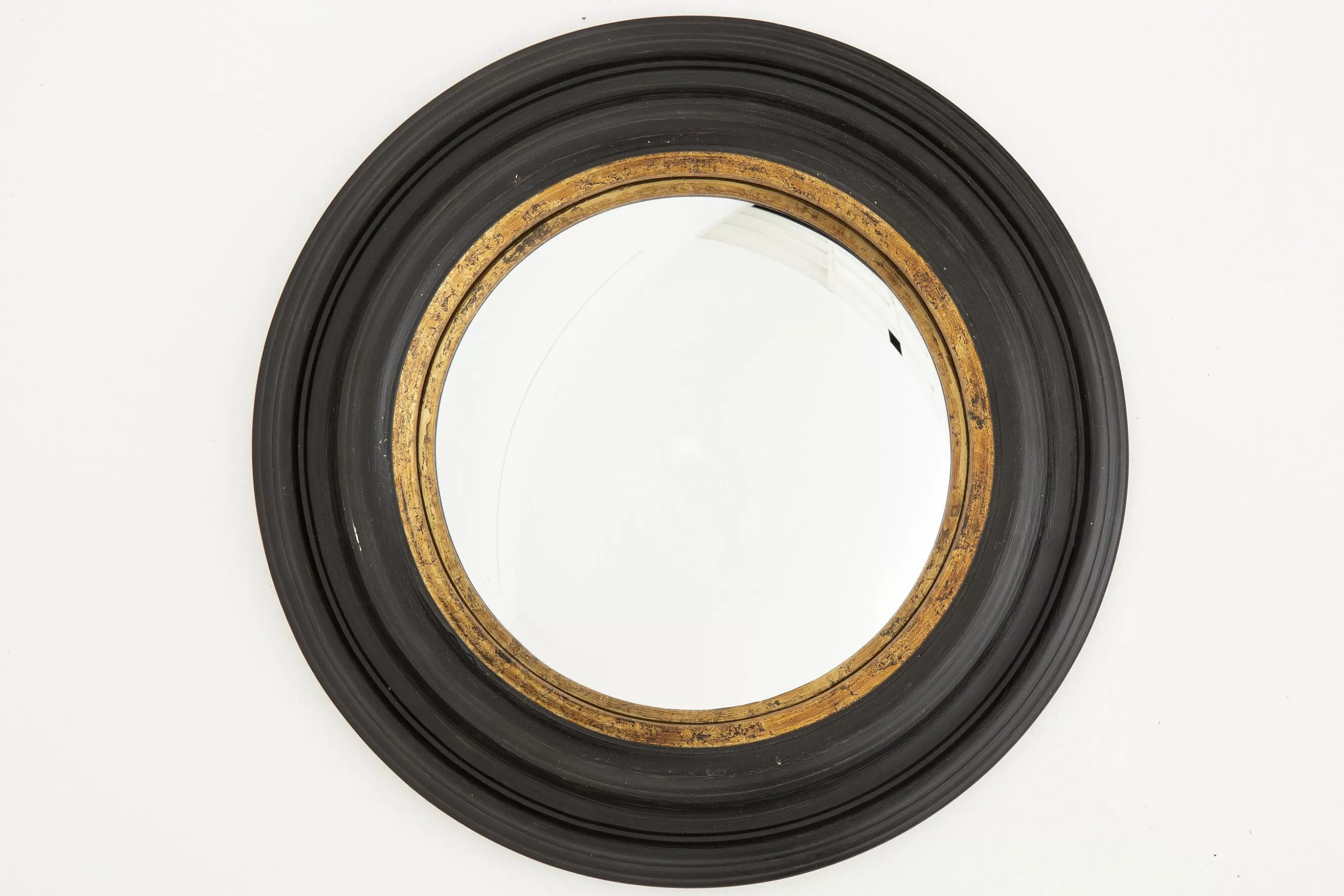 Pendolo, Mirror, Black And Gold, Convex, Round^Flamant Hot