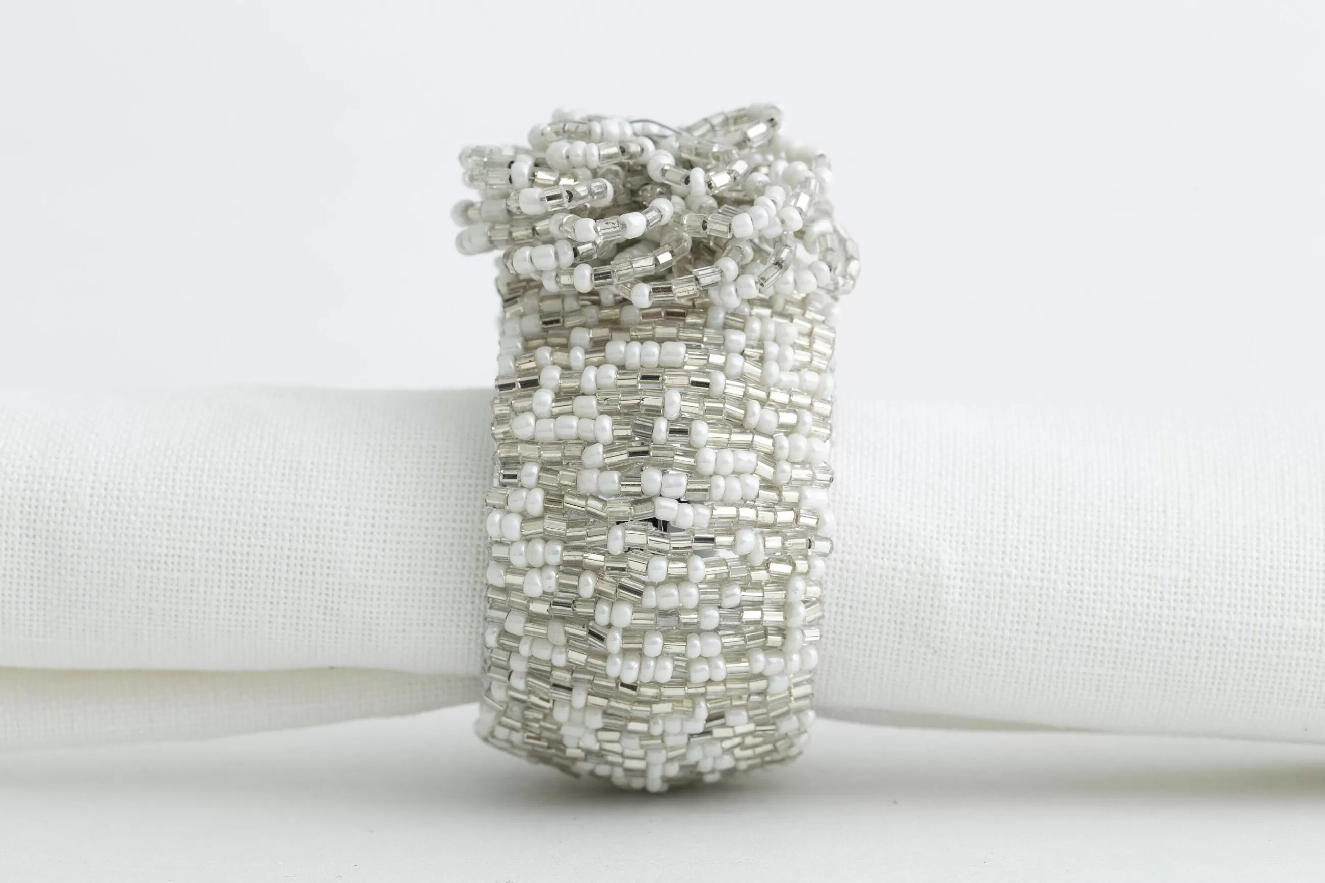 Rioja, Napkin Ring, Beads, Silver^Flamant Online