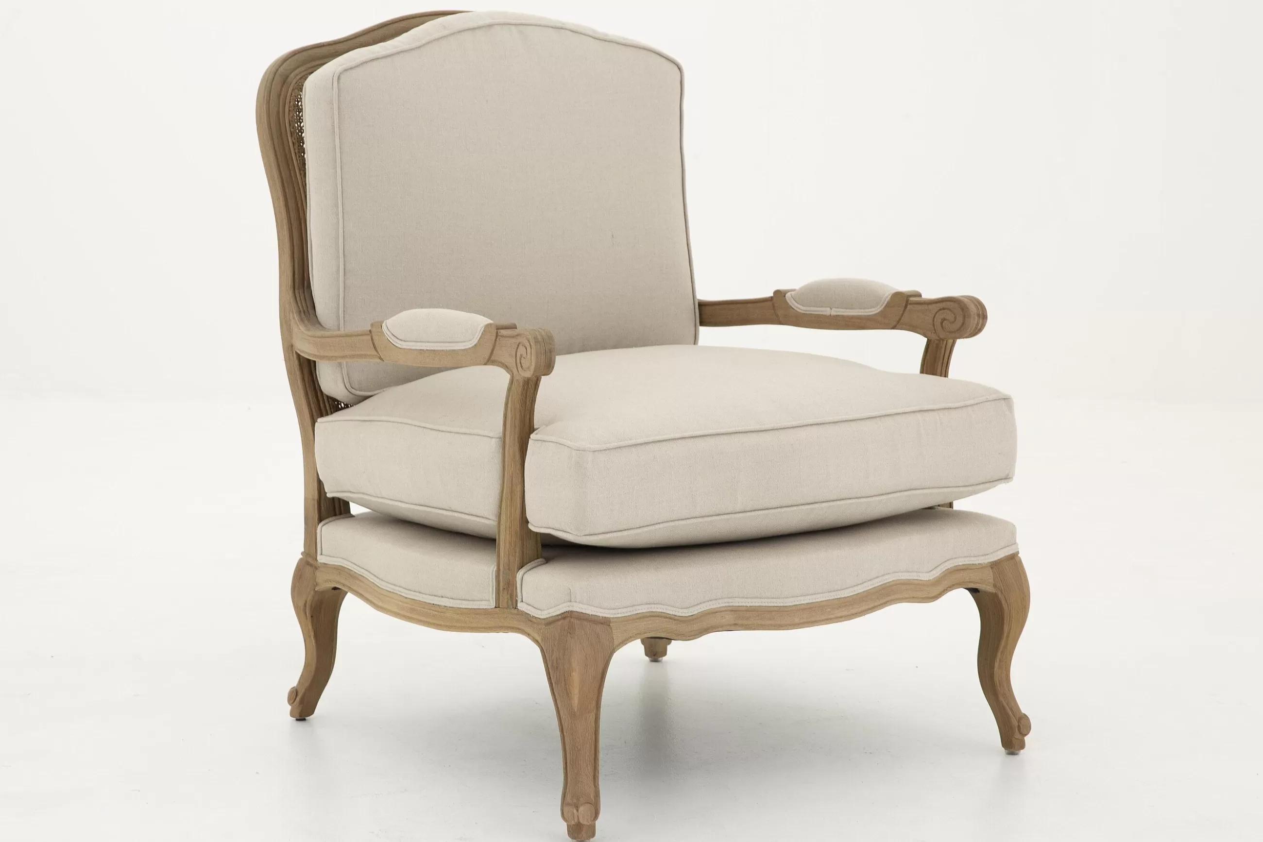 Sally, Armchair, Natural Linen^Flamant Shop