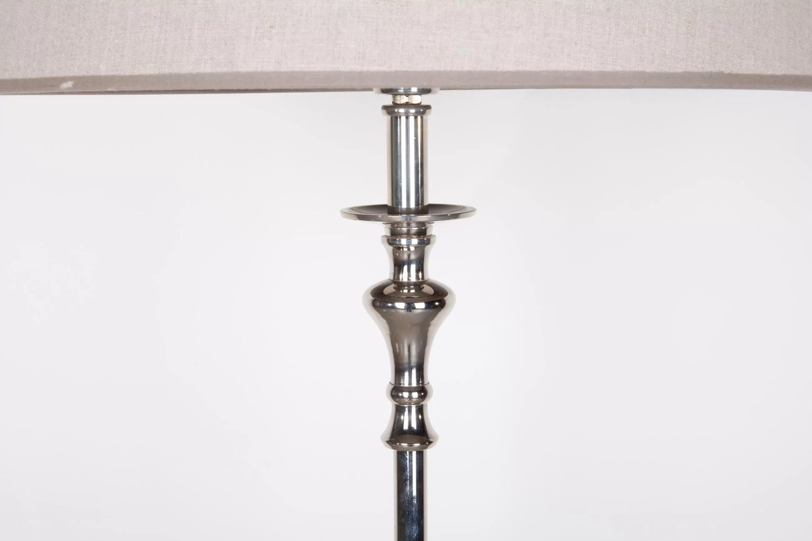 Sorah, Floor Lamp, Brass And Nickel^Flamant New