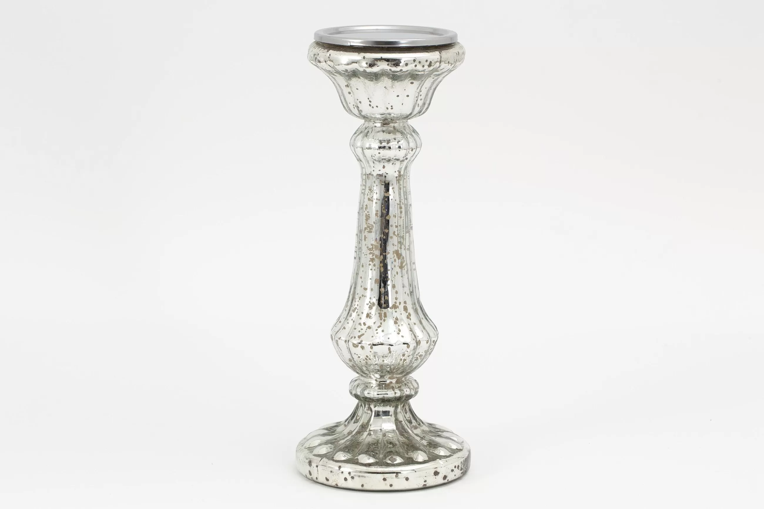 Vlada, Candlestick, Mercury Glass, L^Flamant Hot